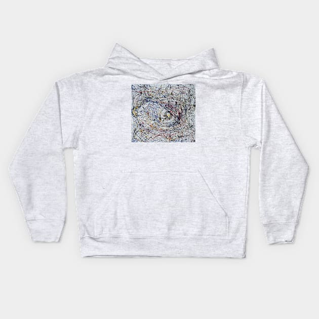 Pollock's eye Kids Hoodie by KissArt